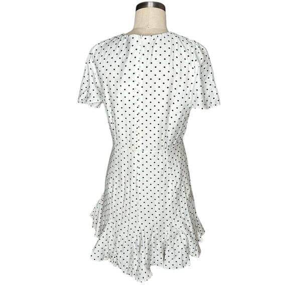 LEBOP Le Bop White Black Polka Dot Retro Mini Dress Georgia Style Women's Medium - Picture 4 of 11